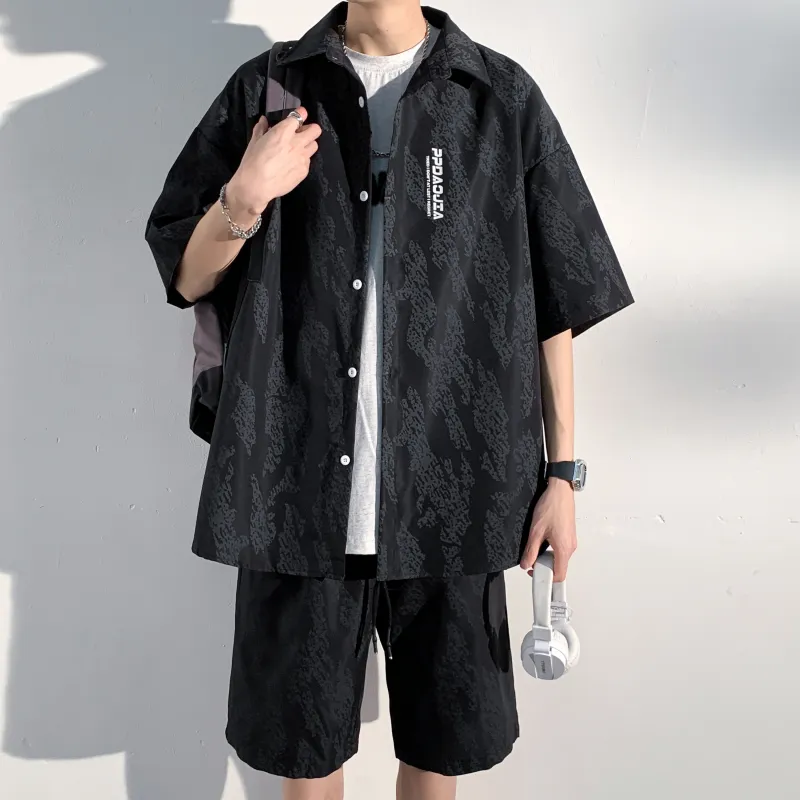 MARK WAFFLE Shirt Matching Set Unisex-8