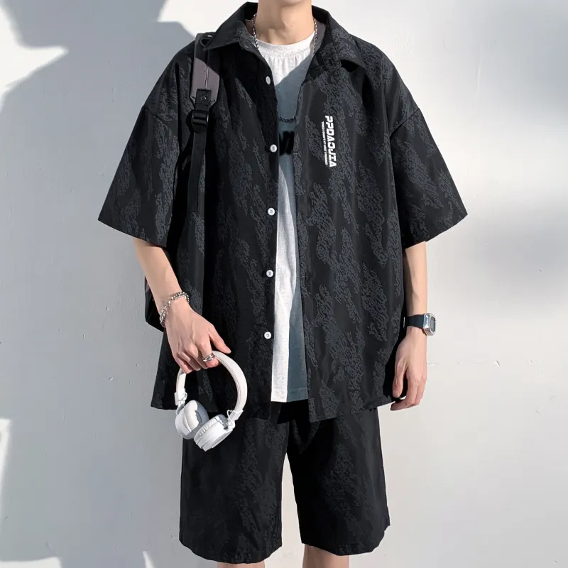 MARK WAFFLE Shirt Matching Set Unisex-9