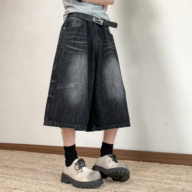 MARK WAFFLE Denim Shorts Unisex-4