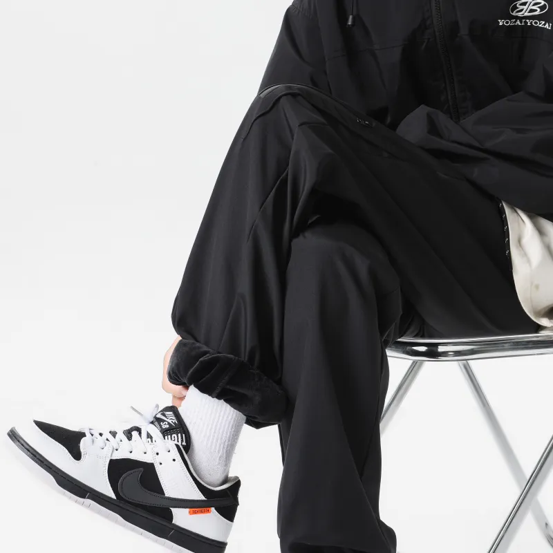 MARK WAFFLE Knitted Sports Pants Unisex Black-5