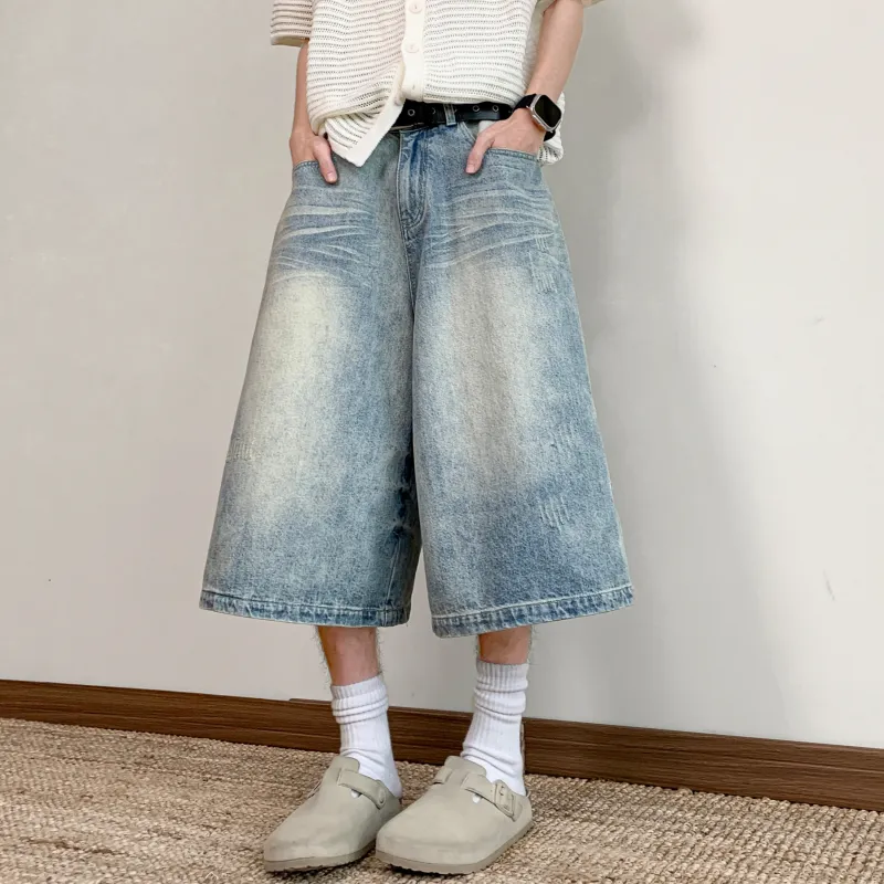 MARK WAFFLE Denim Shorts Unisex-7