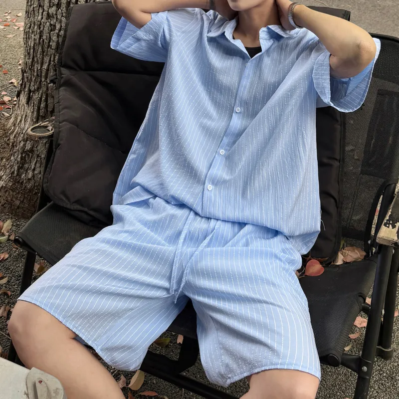 MARK WAFFLE Shirt Matching Set Unisex-6