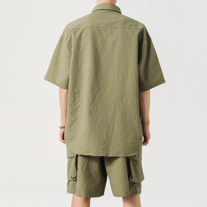 MARK WAFFLE Shirt Matching Set Unisex-7