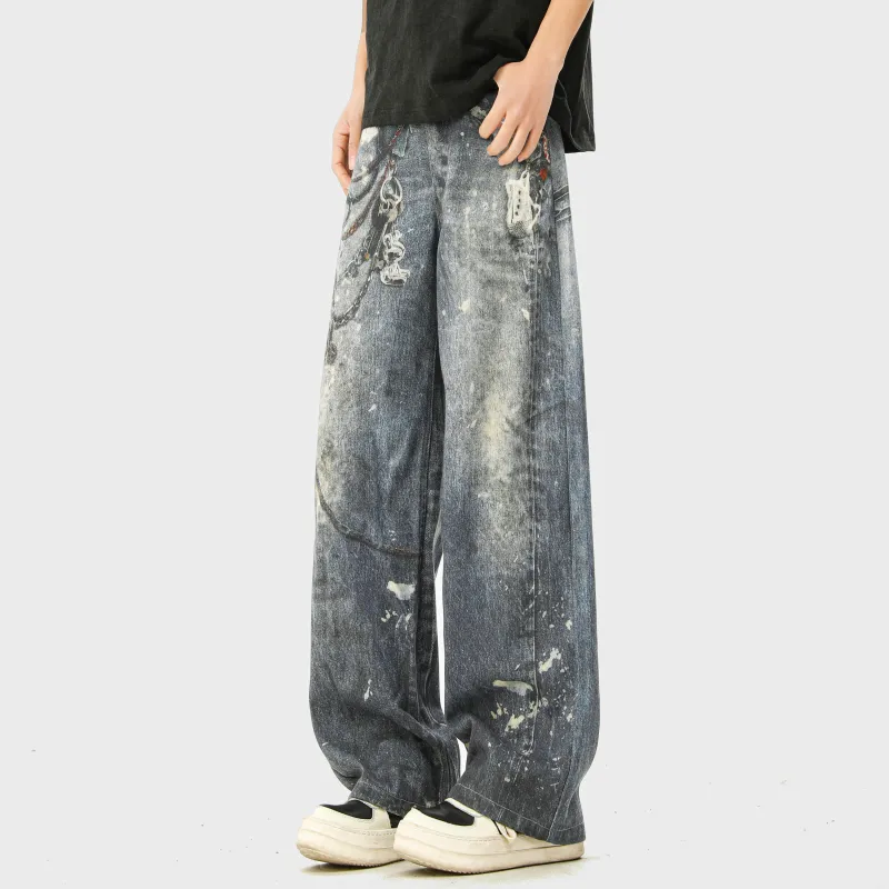 MARK WAFFLE Jeans Unisex Blue-3