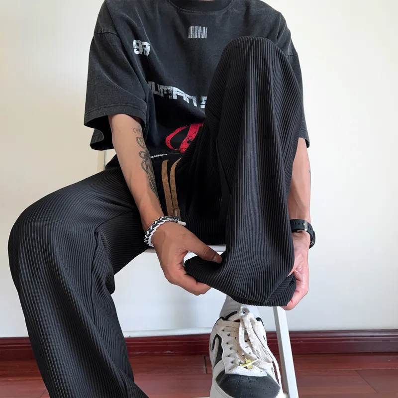 MARK WAFFLE Knitted Sweatpants Unisex-12