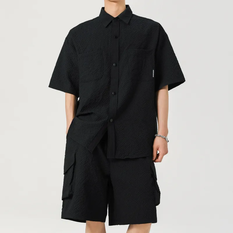 MARK WAFFLE Shirt Matching Set Unisex-15