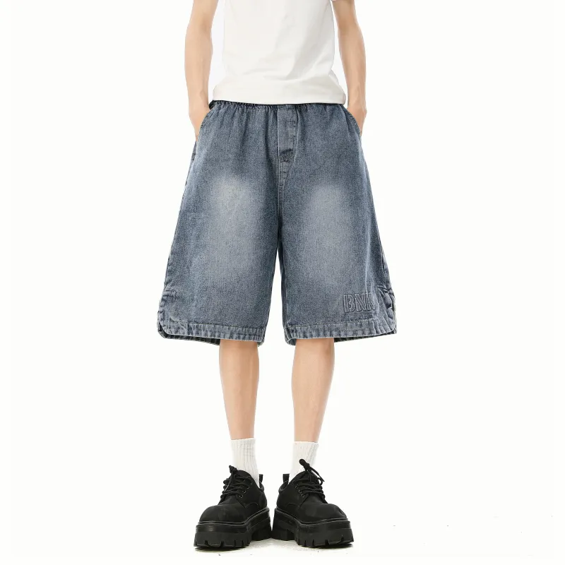 MARK WAFFLE Denim Shorts Unisex-1