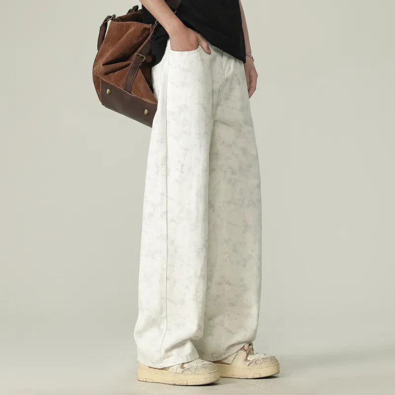 MARK WAFFLE Casual Pants Unisex White-4