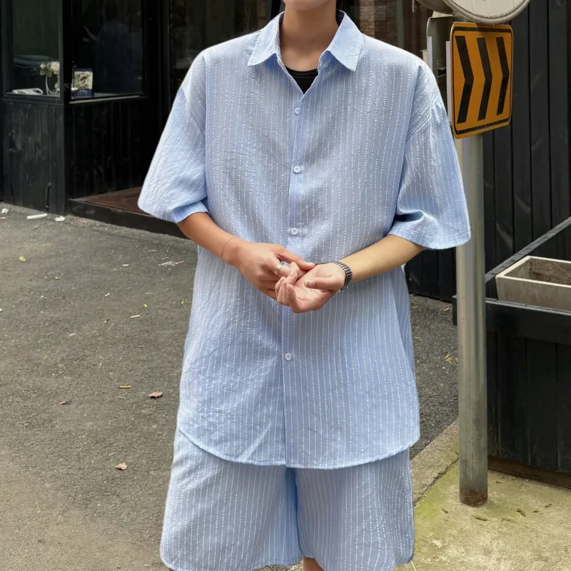 MARK WAFFLE Shirt Matching Set Unisex-3