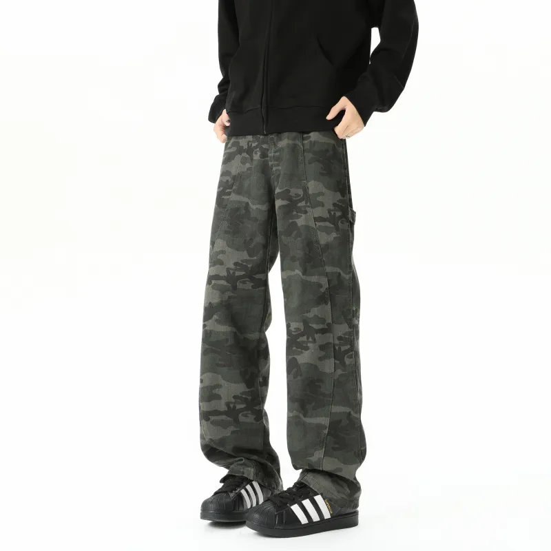 MARK WAFFLE Knitted Sports Pants Unisex Camouflage-2
