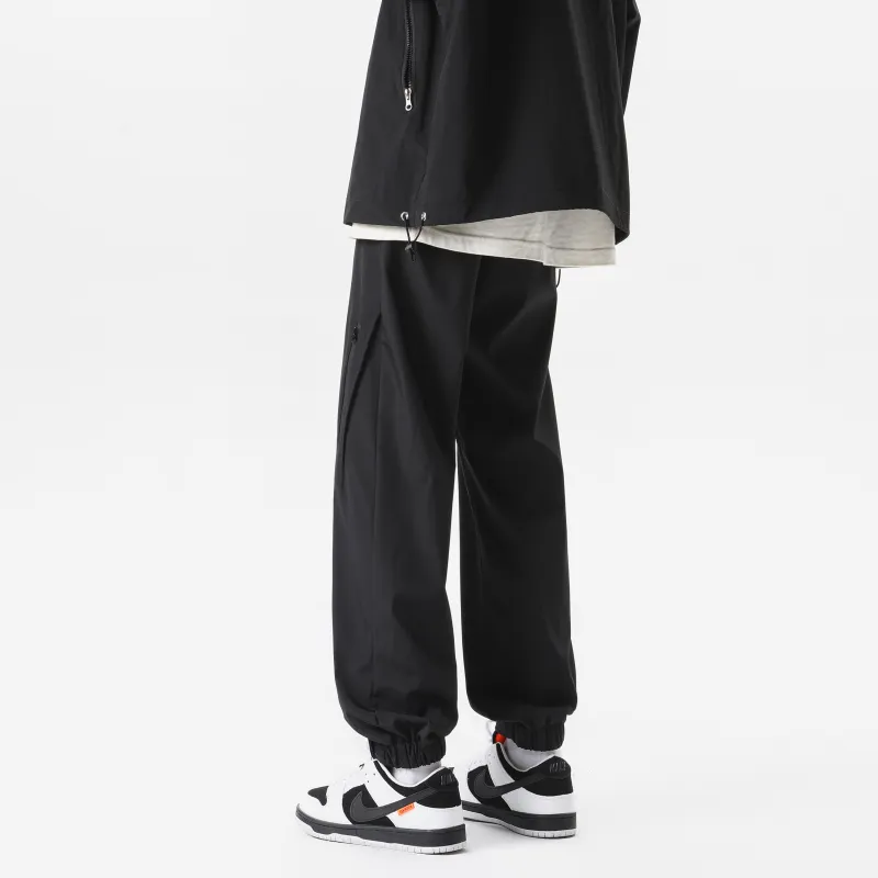 MARK WAFFLE Knitted Sports Pants Unisex Black-4