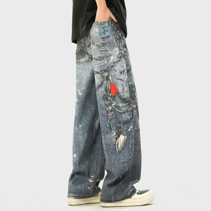 MARK WAFFLE Jeans Unisex Blue-5