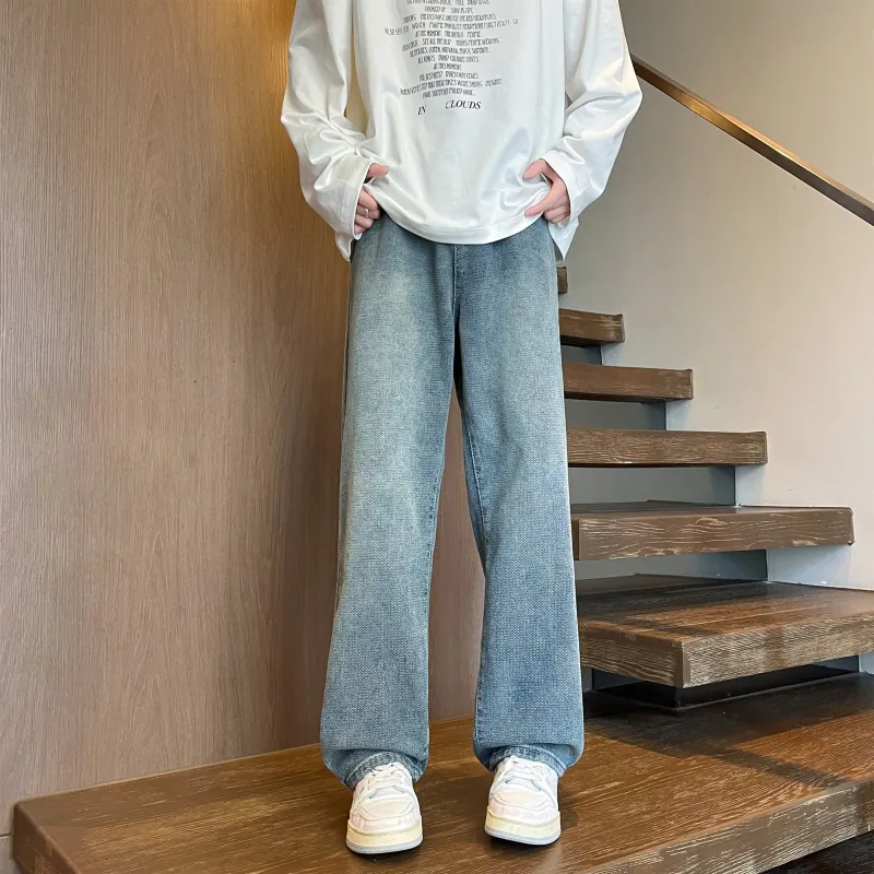 MARK WAFFLE Jeans Unisex Vintage Blue-1