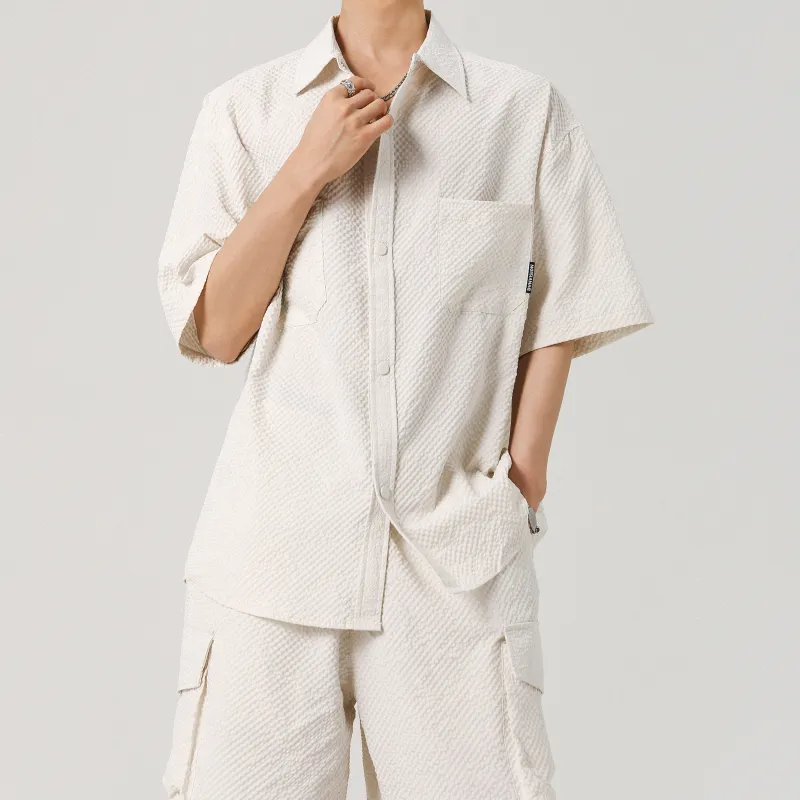 MARK WAFFLE Shirt Matching Set Unisex-4