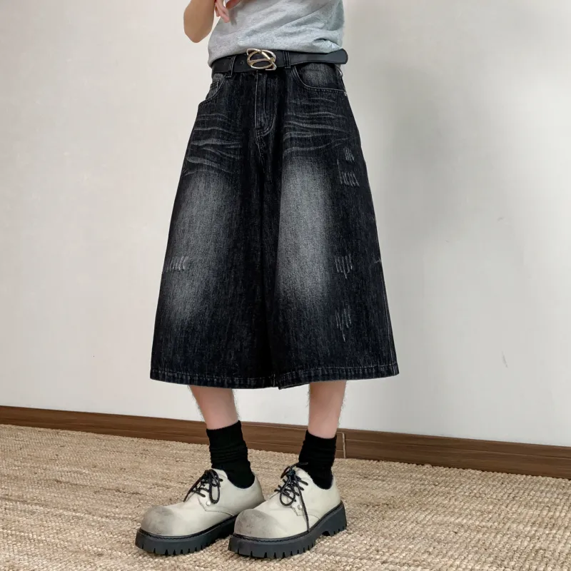 MARK WAFFLE Denim Shorts Unisex-2
