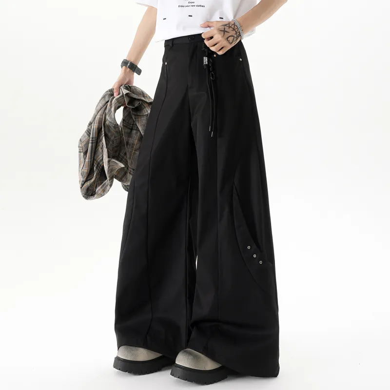 MARK WAFFLE Casual Pants Unisex Black-1