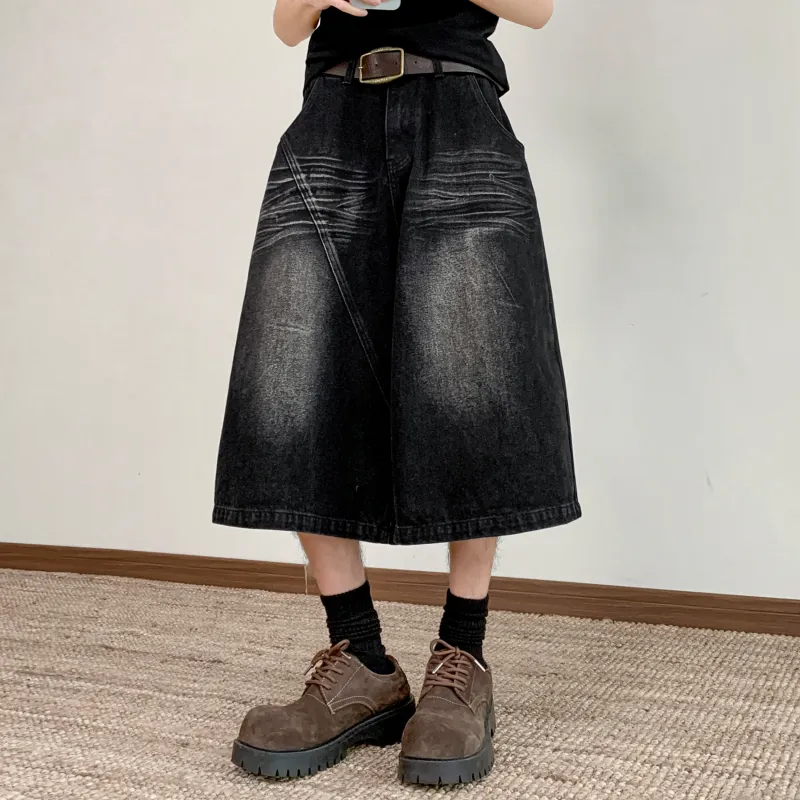 MARK WAFFLE Denim Shorts Unisex-7