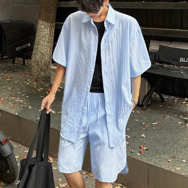 MARK WAFFLE Shirt Matching Set Unisex-4
