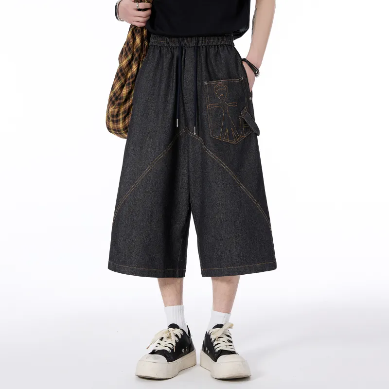 MARK WAFFLE Denim Shorts Unisex-2