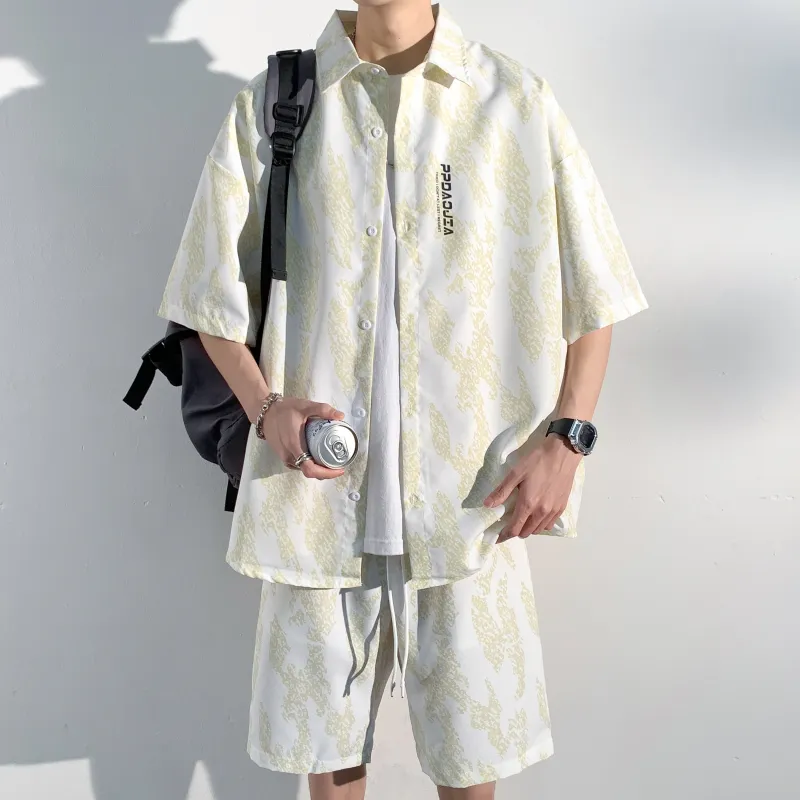 MARK WAFFLE Shirt Matching Set Unisex-1