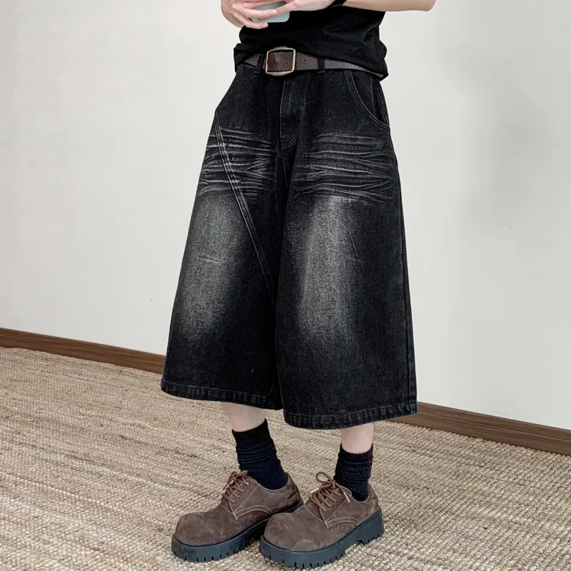 MARK WAFFLE Denim Shorts Unisex-8