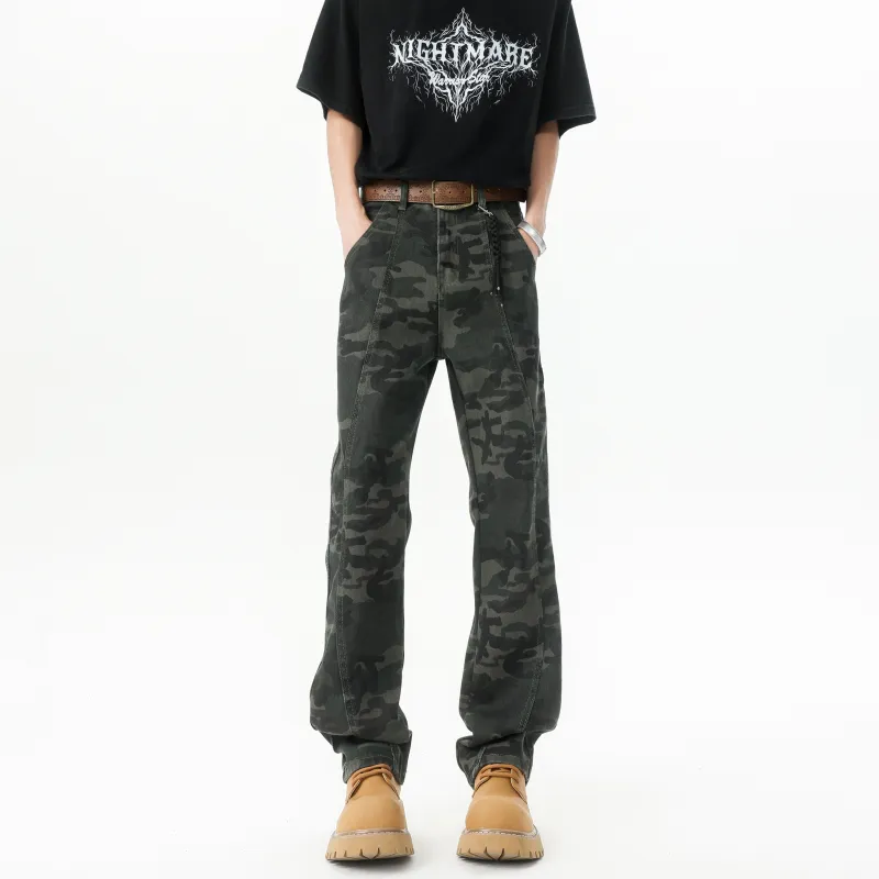 MARK WAFFLE Jeans Unisex Camouflage-1