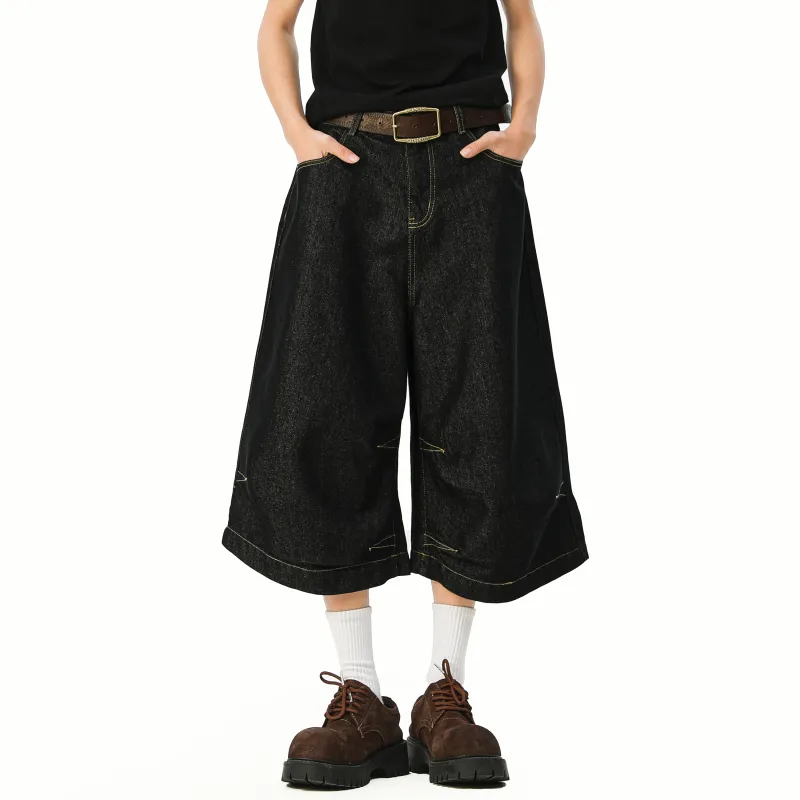 MARK WAFFLE Denim Shorts Unisex-1