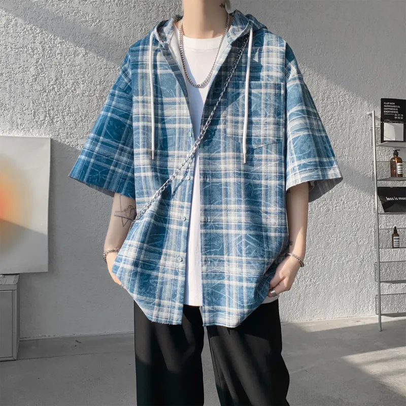 MARK WAFFLE Shirts Unisex Blue-4