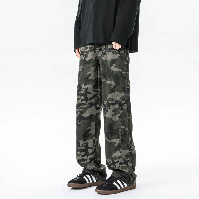MARK WAFFLE Casual Pants Unisex Camouflage-2