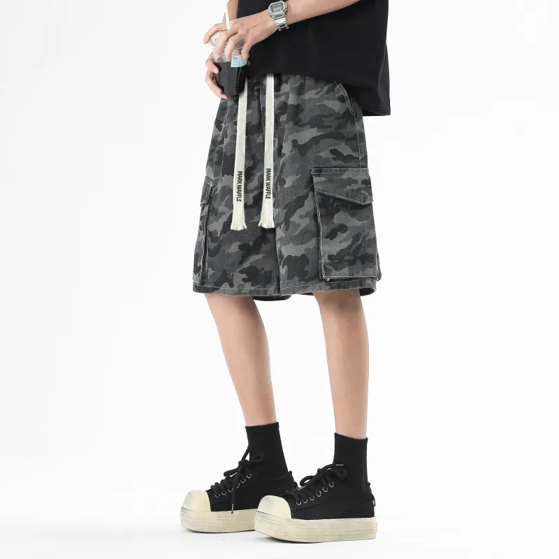 MARK WAFFLE Denim Shorts Unisex-3