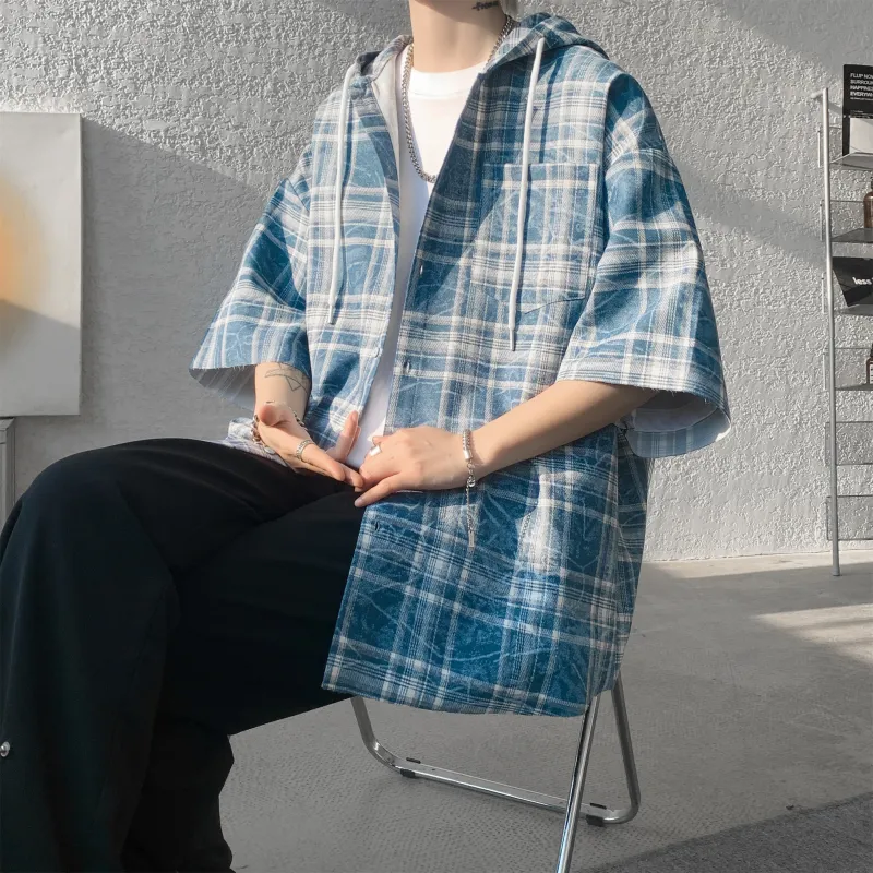 MARK WAFFLE Shirts Unisex Blue-5