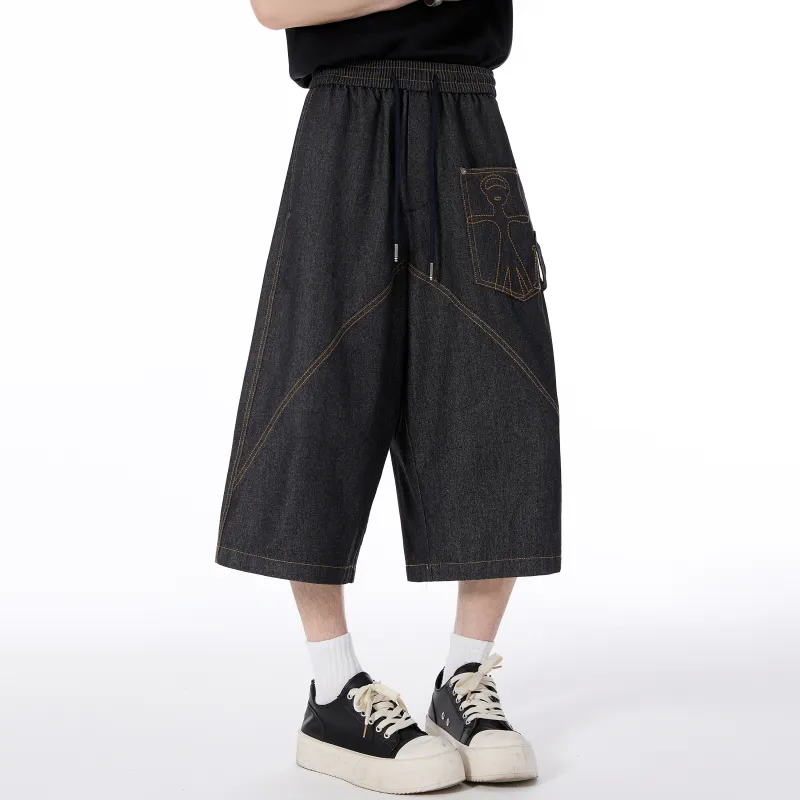MARK WAFFLE Denim Shorts Unisex-4