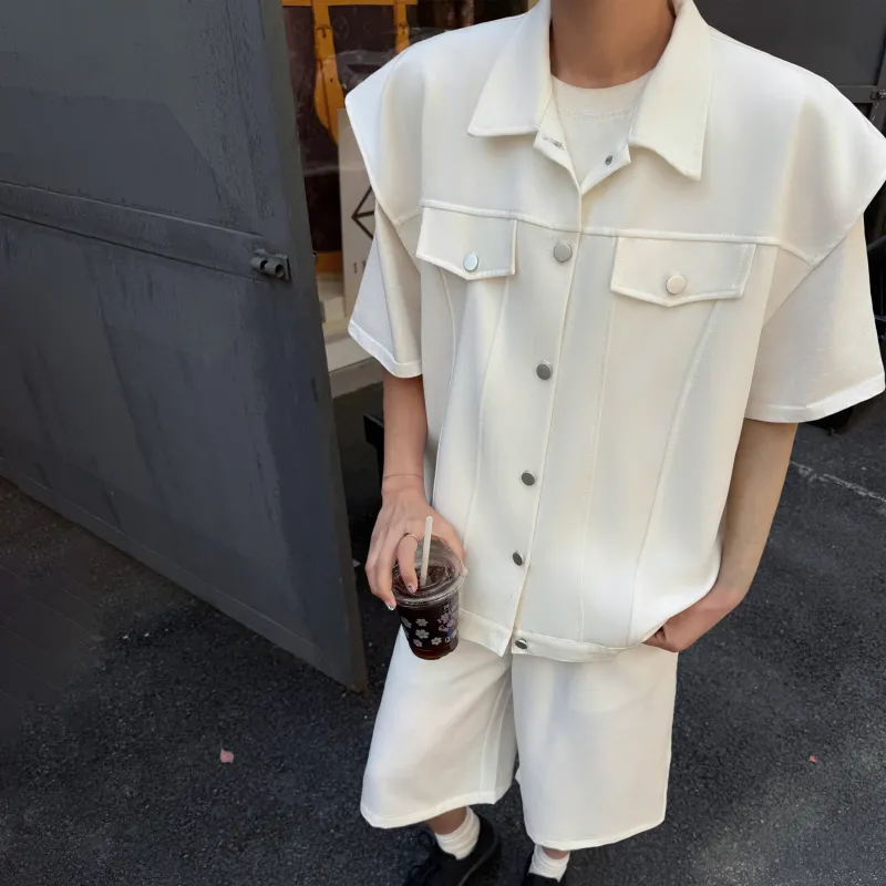 MARK WAFFLE Shirt Matching Set Unisex-4