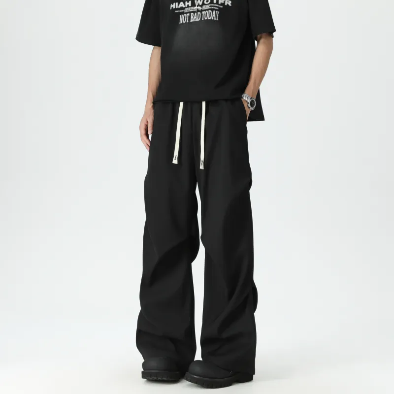 MARK WAFFLE Casual Pants Unisex Black-2