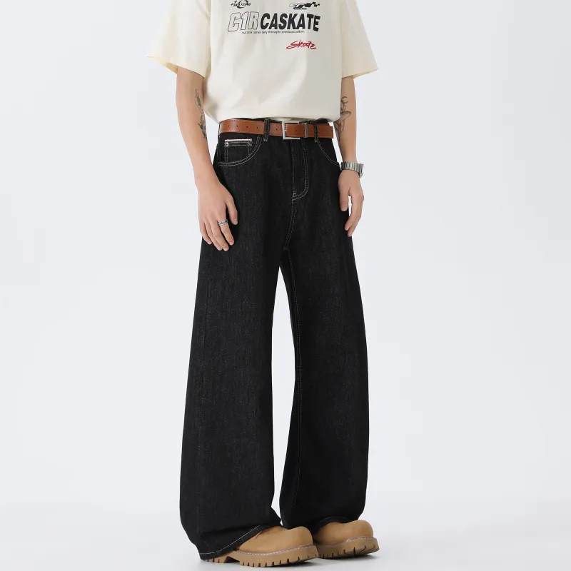 MARK WAFFLE Jeans Unisex Original Black Denim-5