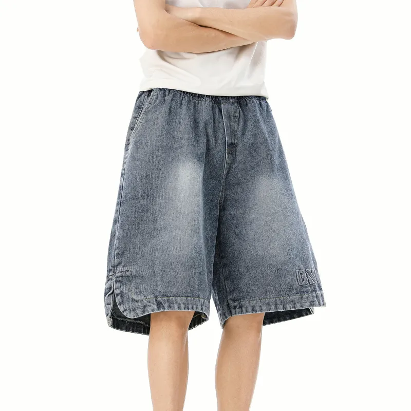 MARK WAFFLE Denim Shorts Unisex-2