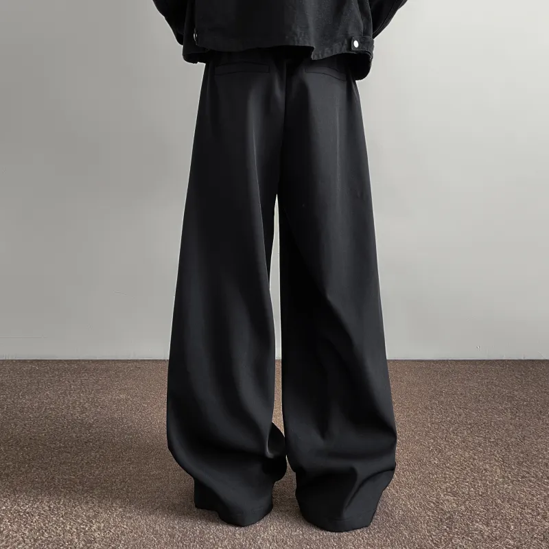 MARK WAFFLE Casual Pants Unisex Black-2