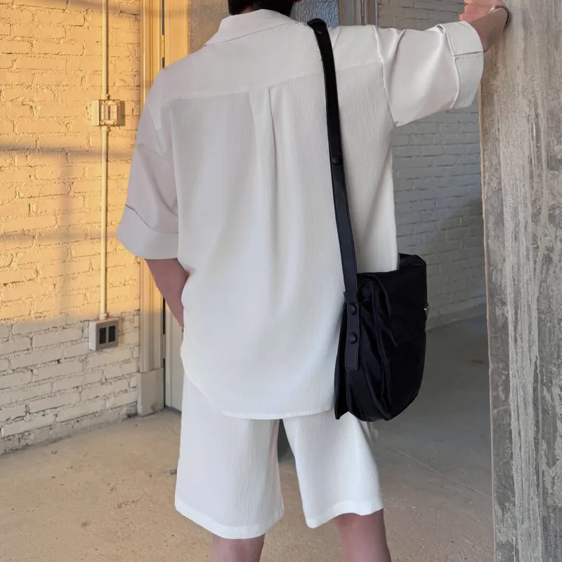MARK WAFFLE Shirt Matching Set Unisex-1