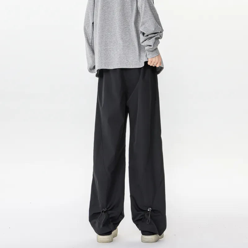 MARK WAFFLE Knitted Sports Pants Unisex Black-4