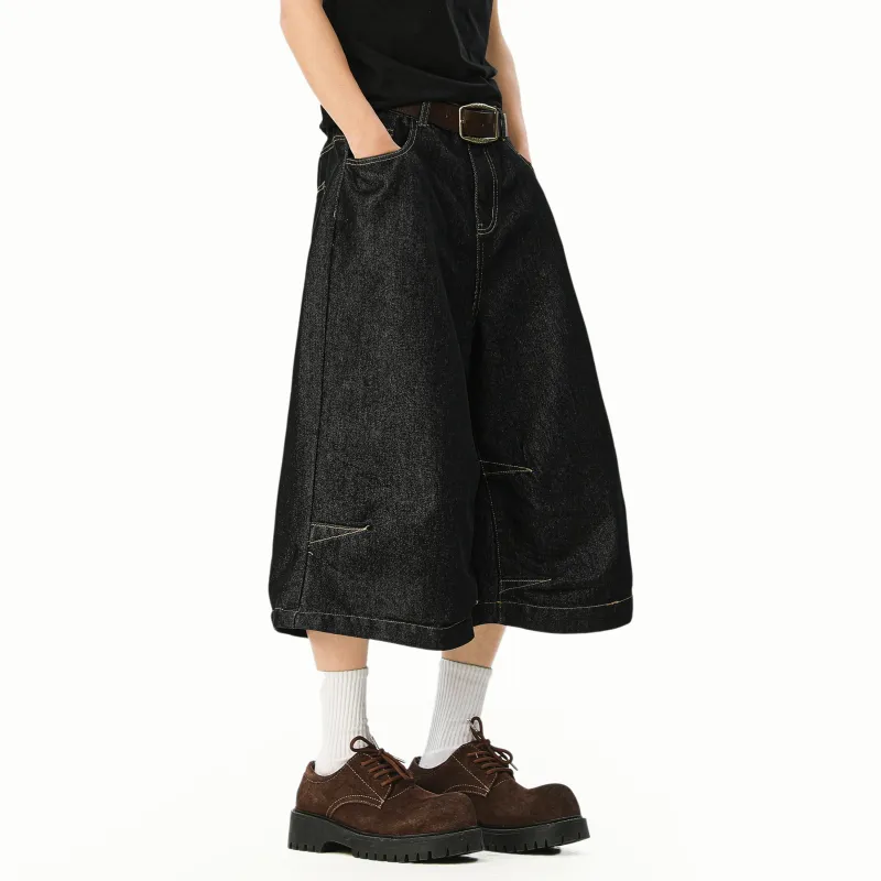 MARK WAFFLE Denim Shorts Unisex-3