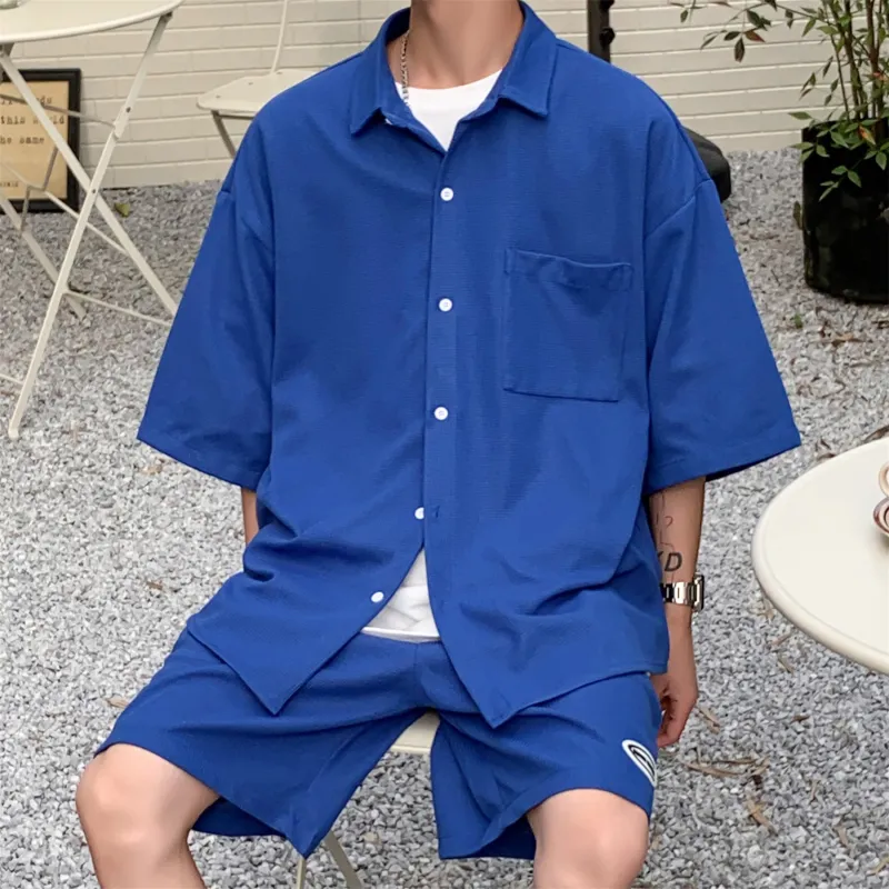 MARK WAFFLE Shirt Matching Set Unisex-5
