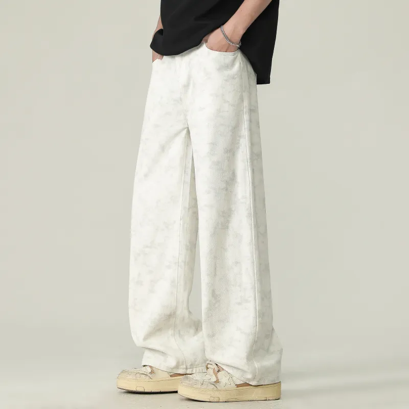 MARK WAFFLE Casual Pants Unisex White-2