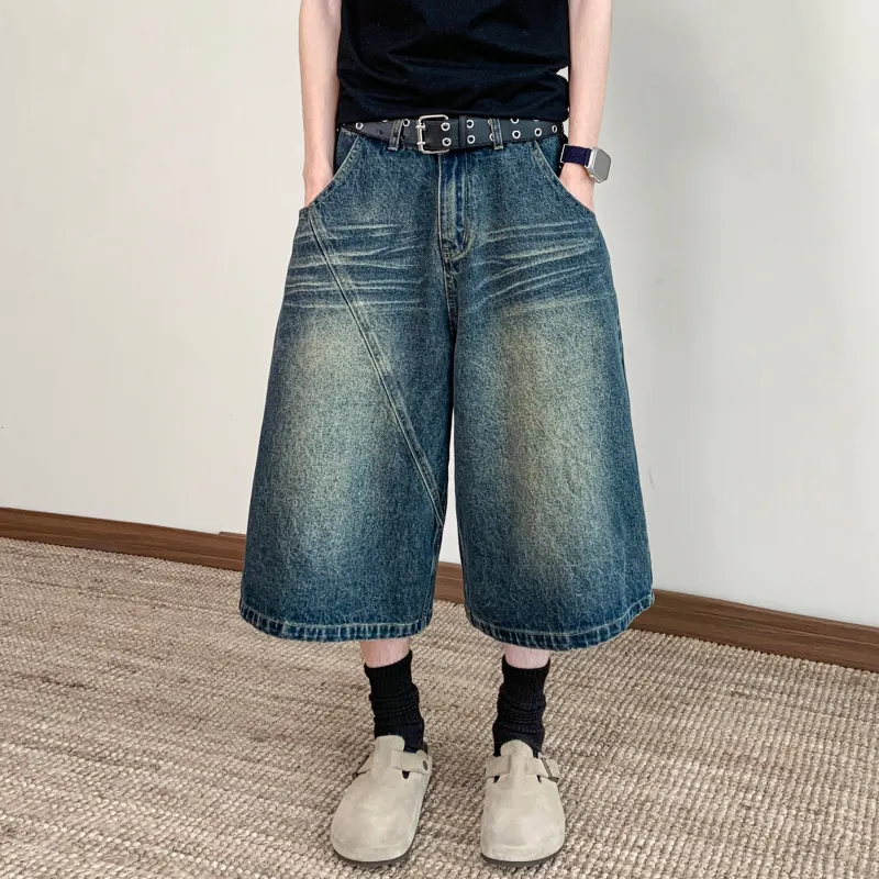 MARK WAFFLE Denim Shorts Unisex-2
