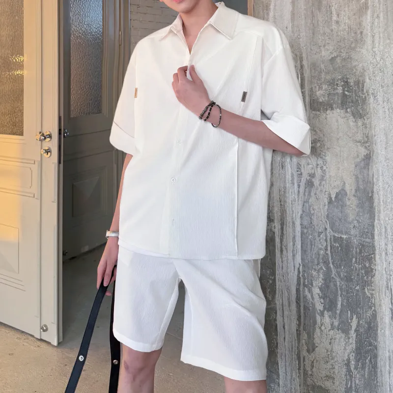 MARK WAFFLE Shirt Matching Set Unisex-2