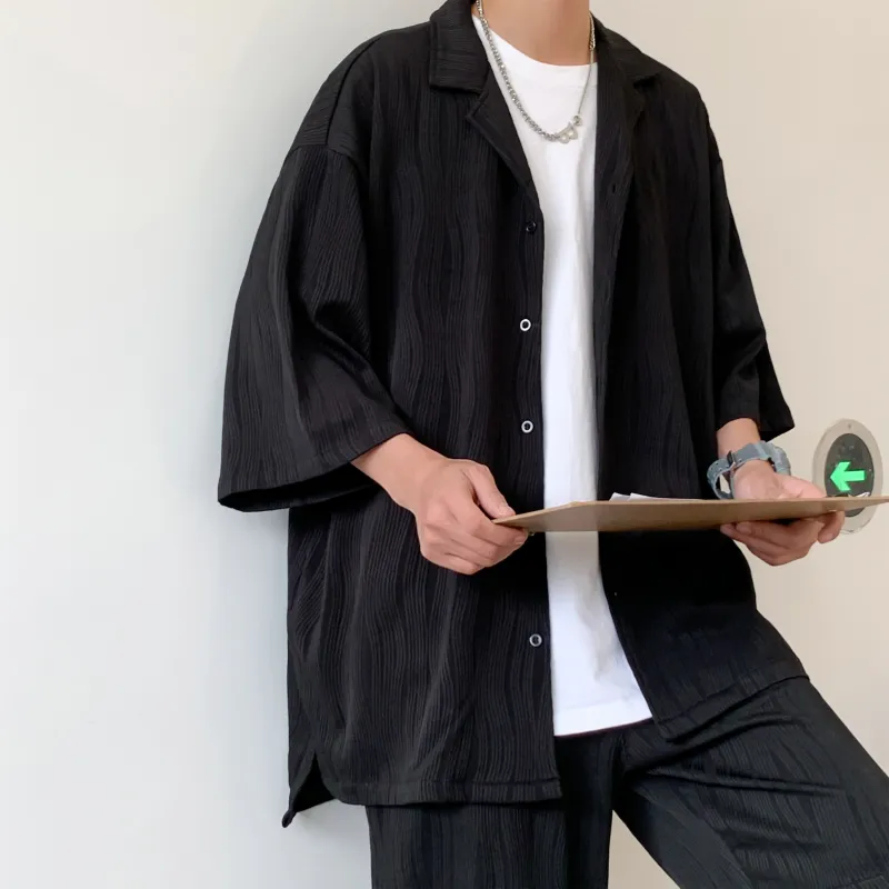 MARK WAFFLE Shirt Matching Set Unisex-6