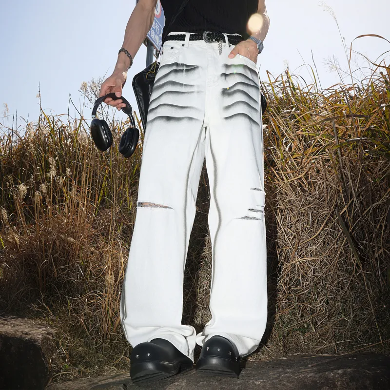 MARK WAFFLE Jeans Unisex White-1