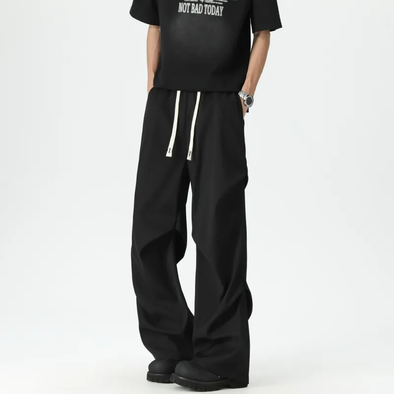 MARK WAFFLE Casual Pants Unisex Black-1