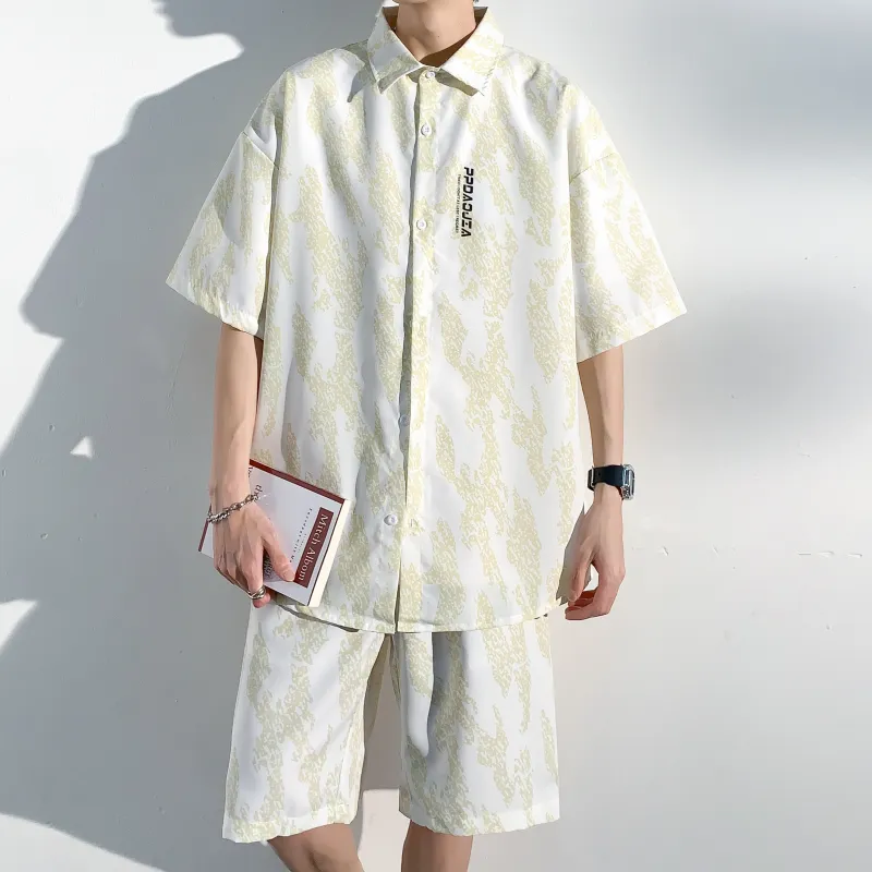 MARK WAFFLE Shirt Matching Set Unisex-4