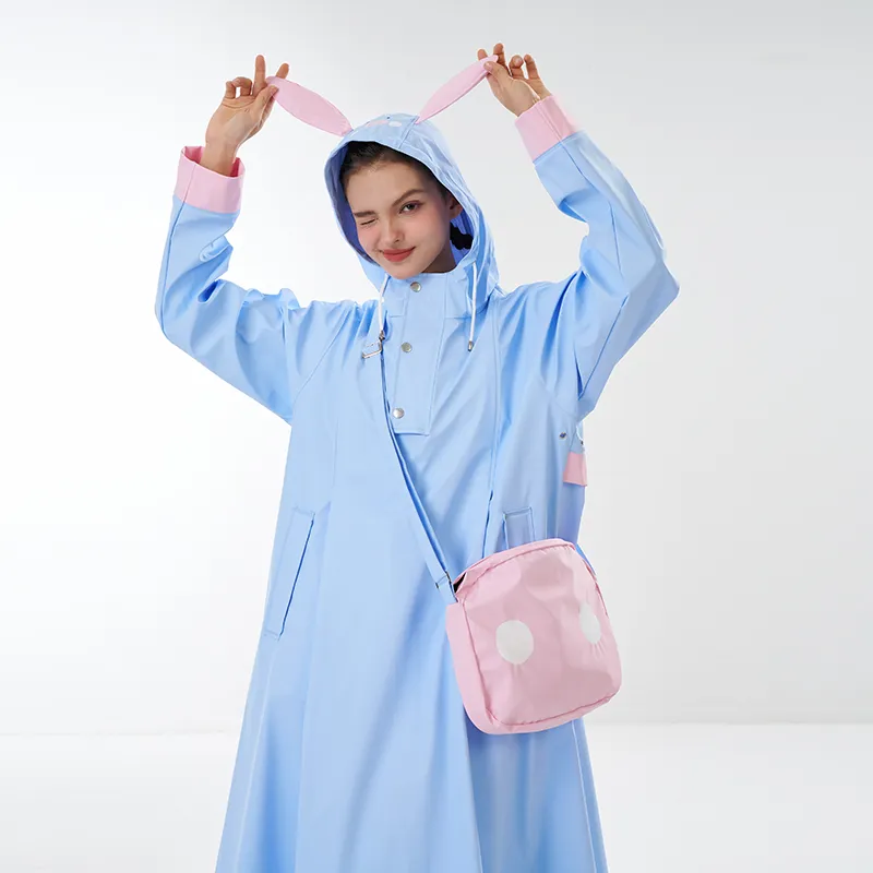 RAINFREEM Long Cute Style Raincoat-8