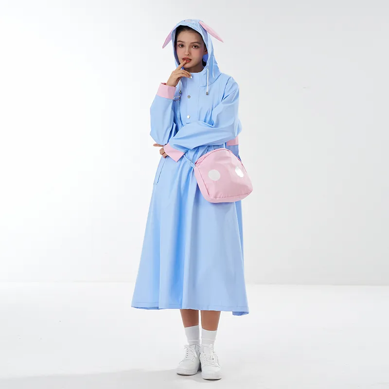 RAINFREEM Long Cute Style Raincoat-10